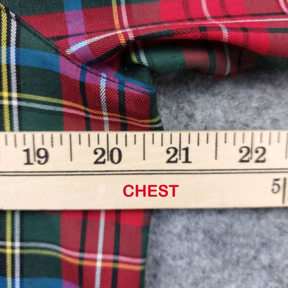 Foxcroft Shirt Womens Sz 10 Black Red Plaid Wrinkle Free Shaped Fit Long Sleeve - Picture 4 of 10